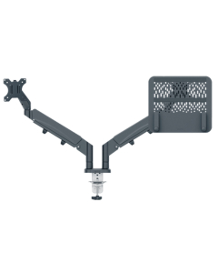 Bras double pour écrans et ordinateur portable