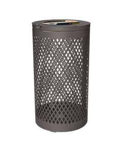 Poubelle tri sélectif 2 compartiments de 60L - Losange