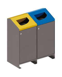 Poubelle Berlin tri sélectif - 2 modules de 100 L