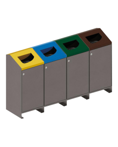 Poubelle Berlin tri sélectif 100L - Vert