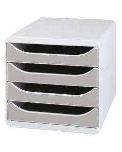 Module de classement Multiform Big Box 4 tiroirs gris lumière / granite