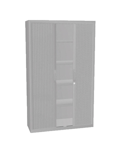 Armoire haute à rideaux 198x120 - Gris