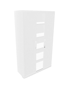 Armoire haute à rideaux 198x120 - Blanc
