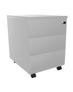 Caisson mobile métallique 3 tiroirs - Gris alu