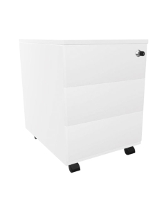 Caisson mobile métallique 3 tiroirs - Blanc