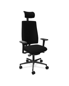 Fauteuil direction Axion tissu noir