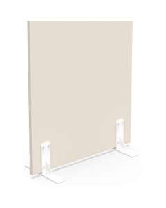 Lot de 2 pieds stabilisateurs métal blanc