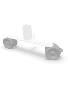 Pied stabilisateur blanc sur roulettes