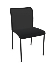 Chaise visiteur Casiopée - Résille et assise noires