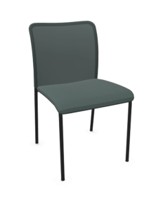 Chaise visiteur Casiopée - Résille et assise bleues