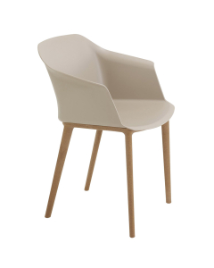 Fauteuil accueil Dubaï - Polypro taupe