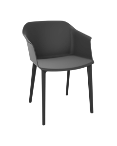 Fauteuil accueil Scott - Polypro noir