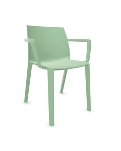 Chaise Soléo avec accoudoirs - Polypro pistache