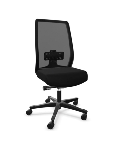 Siège Munik Synchrone avec dossier résille - Assise tissu noir