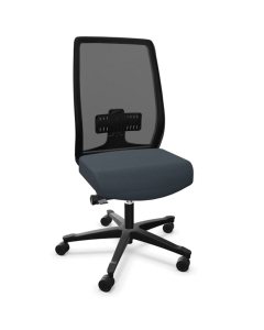 Siège Munik Synchrone avec dossier résille - Assise tissu gris