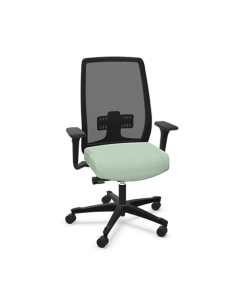 Siège Munik Synchrone avec dossier résille - Assise tissu gris