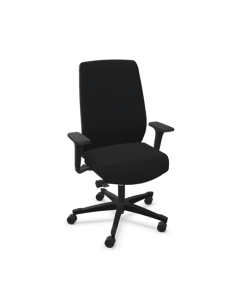 Siège Munik Synchrone avec dossier et assise tissu noir