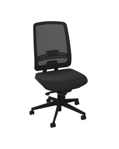 Fauteuil synchrone confort haut dossier résille noire Oscar n°2 - Assise noire