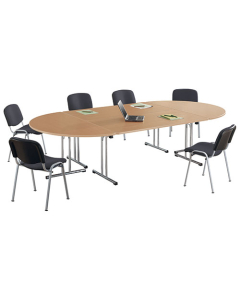 Table de réunion pliante rectangulaire 120x80 Hêtre de Honfleur