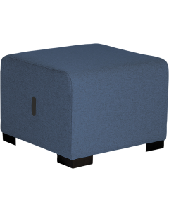 Pouf 1 place bleu denim - HIZIA