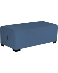 Pouf 2 places bleu denim - HIZIA