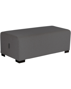 Pouf 2 places gris anthracite HIZIA