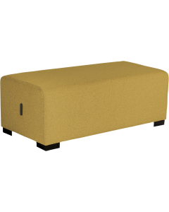 Pouf 2 places jaune safran - HIZIA