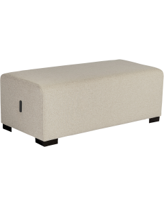 Pouf 2 places beige sahara - HIZIA