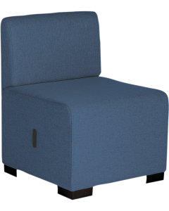 Canapé 1 place bleu denim - HIZIA