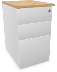 Caisson métalique 3 tiroirs blanc