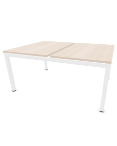 Poste face à face OPTIM' - élément départ - standard - 120x160 - Blanc / Acacia