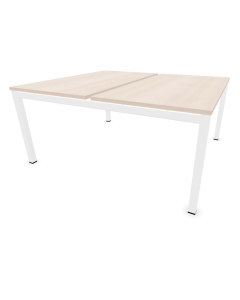 Poste face à face OPTIM' - élément départ - standard - 140x160 - Blanc / Acacia