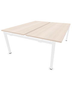 Poste face à face OPTIM' - élément suivant - standard - 180x160 - Blanc / Acacia