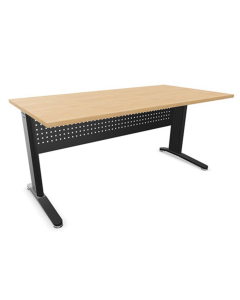 Bureau Star plan droit 160x80 - Busan / Noir