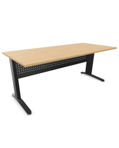 Bureau Star plan droit 180x80 - Busan / Noir