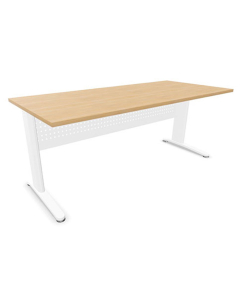 Bureau Star plan droit 180x80 - Busan / Blanc