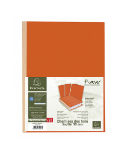 Paquet de 25 chemises dos toilé Forever® 320g/m2 - 24x32cm - Orange