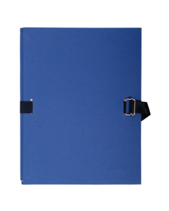 Chemise dos extensible avec rabat papier - 24x32cm - Bleu foncé