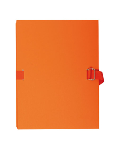Chemise dos extensible avec rabat papier - 24x32cm - Orange