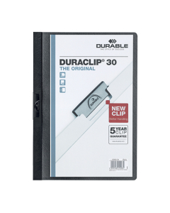 Chemise de présentation Duraclip 3mm noire