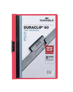 Chemise de présentation Duraclip 6mm rouge