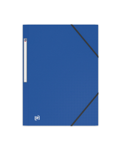 Chemise à élastique - 3 rabats - A4 - 21 x 29,7 cm - Bleue