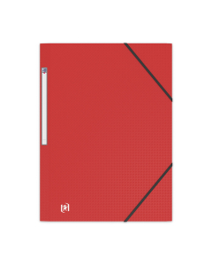 Chemise à élastique - 3 rabats - A4 - 21 x 29,7 cm - Rouge