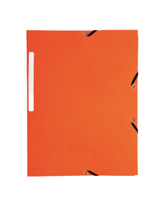 Chemise carte forte 3 rabats + élastique Eco orange