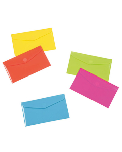Lot de 25 pochettes enveloppes Happy Fluo - Coloris Assortis