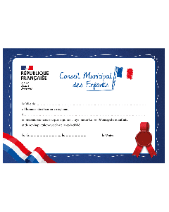 Diplôme format A4 Conseil Municipal des Enfants