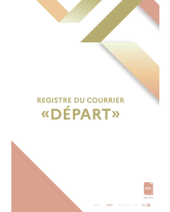 Registre du courrier départ 200 pages (inscriptions sur 1 page)