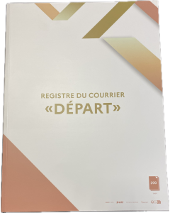 Registre du courrier départ 200 pages (inscriptions sur 1 page)