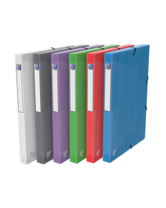 Boîtes de classement Polypro 24 x 32 x 2,5 cm coloris assortis - Lot de 12