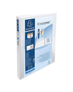 Classeur PP personnalisable Kreacover® - 4 anneaux en D 15mm - A4 maxi - Blanc